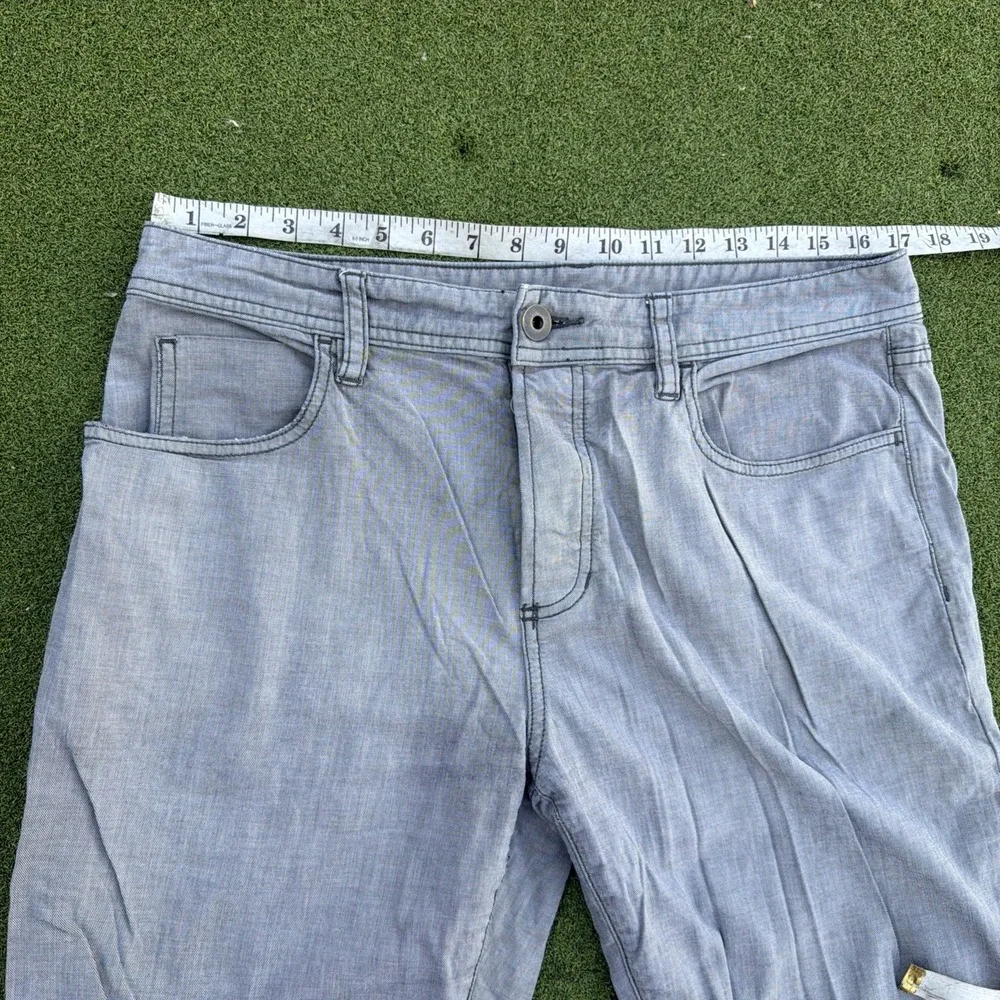 James Perse Brushed Twill 5 Pocket Pants Gray Yarn Men 32x32 UNHEMMED Slim $325